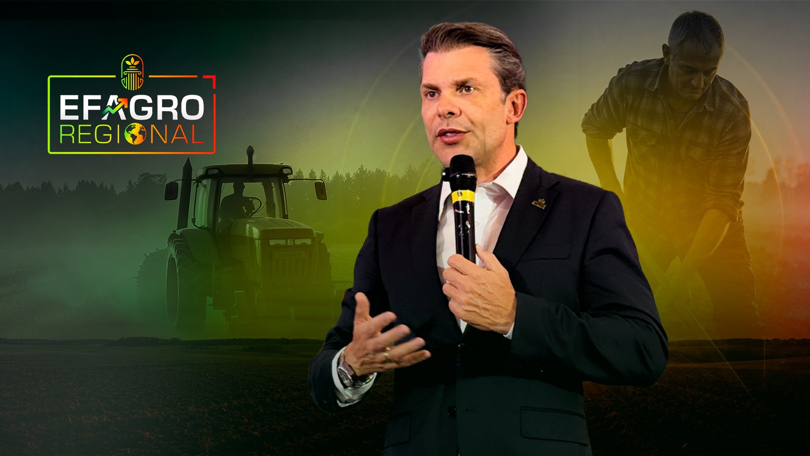 Dr. Rogério Augusto no campo, evento EFAGRO Regional